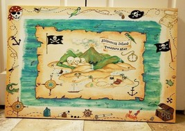 Large Canvas Art Print Pirates Jolly Roger Shipwreck Island Treasure Map - £63.07 GBP