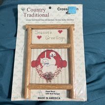 Country Traditional Cross-stitch Kit Geese On Peach Basket Top 034510 Ea... - $9.89