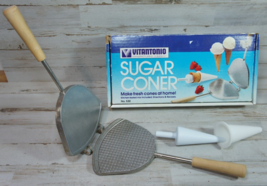 Vintage Vitantonio Sugar Coner 530 Ice Cream Cone Maker Press Kit w/ Box - £13.16 GBP