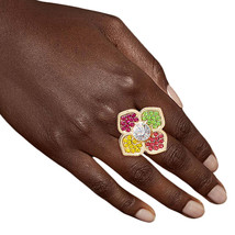 Rainbow Elegance: Flower Ring - $43.75 CAD