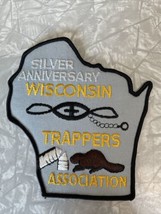 RARE Vintage Wisconsin Trappers Association Silver 25th Anniversary patc... - £34.34 GBP