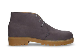 Stivaletti uomo chukka vegani camoscio grigio caviglia desert boot suola... - $134.55