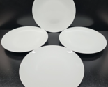(4) Pillivuyt Coupe Dinner Plates Set White Porcelain Serving Dishes Fra... - $112.53