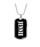 Jennie v02 - Luxury Dog Tag Necklace Personalized Name Gifts - £32.20 GBP