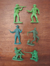 6 Vintage 7cm Plastic Cowboys Western Toys Toy Soldier Soldier Soldiers-... - $17.04