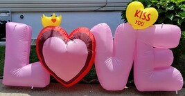 *W1) Valentines Day Inflatable Blow Love Letters Wedding Outdoor Decorat... - €64,26 EUR