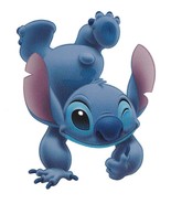 2X2.5" Stitch IRON On TRANSFER Heat Lilo Stitch Disney alien wink handstand - $6.64