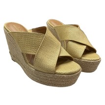 Aerosoles Woodside Wedge Women 10 Tan Woven Espadrilles Sandal Beachy Va... - $34.24