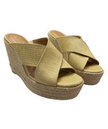 Aerosoles Woodside Wedge Women 10 Tan Woven Espadrilles Sandal Beachy Va... - $46.92 CAD