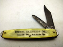 Camillus Camco USA Pocket Knife Advertising Terrel Hardware  Akron Ohio 2 Blade - £11.95 GBP