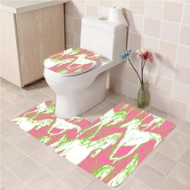 3Pcs/set Hot to Trot Lilly Pulitzer Bathroom Toliet Mat Set Anti Slip Bath Mat - £26.51 GBP+