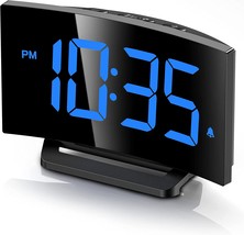 (Blue Digits) Modern Curved Design, Conspicuous Blue LED Numbers - £31.25 GBP