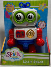 Little Robot Lights &amp; Sounds Move Arms Turn Key  Spark Create Imagine - £7.90 GBP