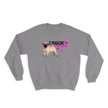 Cute Pug Puppy Photography : Gift Sweatshirt Valentines Day Funny Dog Pet Animal - £22.76 GBP