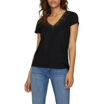 NWT Womens Size Medium Nordstrom Sanctuary Sustainable Lace Trim T-Shirt Top - £19.12 GBP