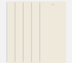 5 Pack Vertical Blind Slats Vanes Replacement Blinds 2.5&quot; Wide ALABASTER / CREAM - £18.45 GBP