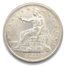 1877-S United States Trade Seated Liberty Silver Dollar Uncertified XF C... - $490.04