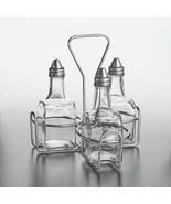 Oil &amp; Vinager 3 Cruets 6-oz With Wire Caddy  Compartment and Stoppers/FR... - €29,73 EUR