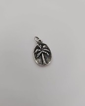 James Avery Palm Tree Disc Charm Sterling Silver Retired - £75.17 GBP