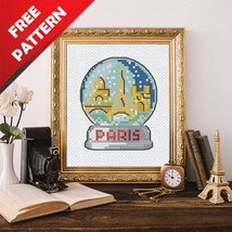 Paris Snowball FREE cross stitch PDF pattern - £0.00 GBP