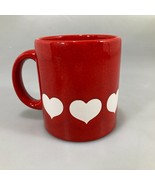 Waechtersbach Red White Heart Coffee Tea Mug Cup 10 oz Vintage W Germany - £19.51 GBP