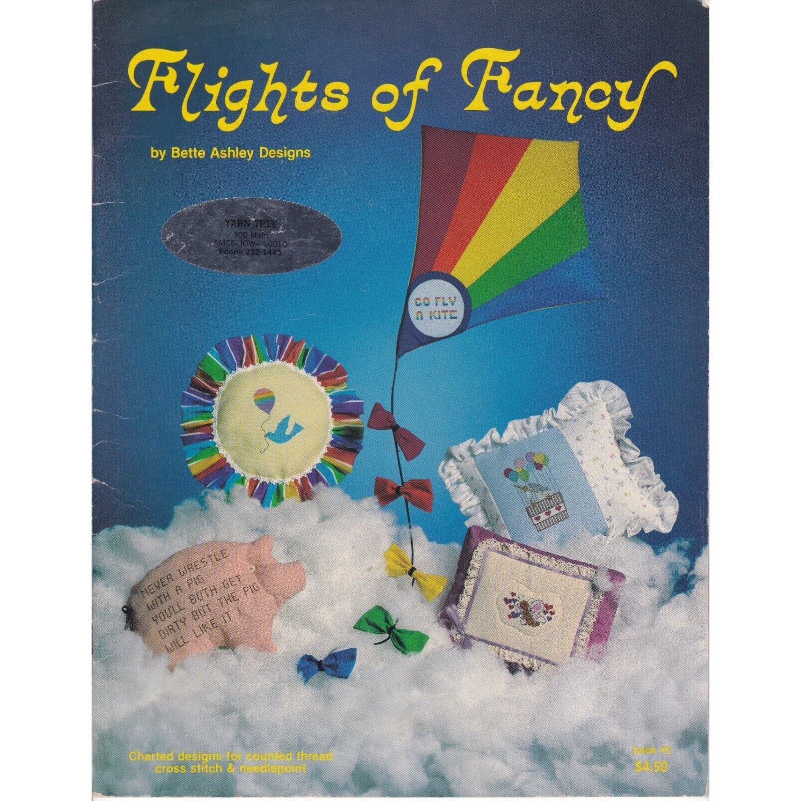 Vintage Cross Stitch Patterns, Flights of Fancy by Bette Ashley Designs Book 5 - $11.65