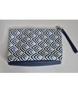 Dabney Lee Blue Graphic Makeup Tote 11&quot;×7.50&quot; - $364.37 MXN