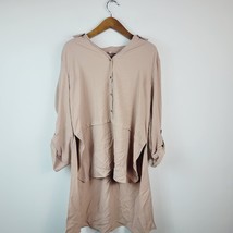 Willow Drive Womens XL French Beige Button Front Asymmetrical Hem Top NWT N30 - £17.66 GBP