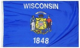 State Of Wisconsin 4X6 Foot Flag Banner (Heavy Duty 150D Super Polyester) - £15.56 GBP