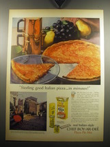 1957 Chef Boy-ar-dee Pizza Pie Mix Ad - Sizzling good Italian pizza - £14.78 GBP
