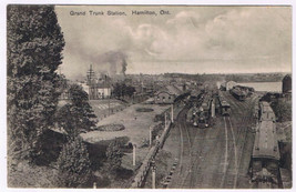 Postcard Hamilton Ontario Grand Trunk Station - £15.25 GBP