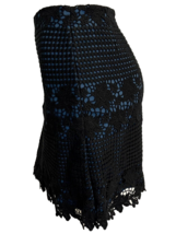 Ann Taylor Loft Blue Skirt with Black Lace Overlay Pencil Skirt Size 10 - $18.99