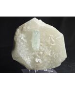 Natural Green Apophyllite on White Chalcedony/Quartz Matrix With Small S... - $39.59