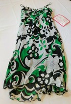 Emily West Girls Youth Dress Green Black White Dress Size 10 Sleeveless NWT - $28.30