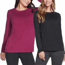 Skechers Ladies&#39; Active Long Sleeve Tee 2 Pack  M, Blold Black/Magenta P... - £25.88 GBP