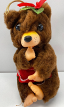 Vintage 6 in Commodore Thumb Sucking Holiday Christmas Plush Bear - £14.87 GBP