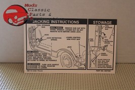 67 68 69 70 71 72 Chevy Truck Jack Instructions Decal - $14.49