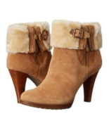 ANNE KLEIN ~ Suede Leather w/Faux Fur Trim ~ Women&#39;s Size 7M Boots ~ TALASI - $63.15 CAD