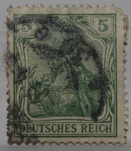Vintage Stamps German Germany 5 Pfg Five Pfennig Germania Deutsches Reich X1 B14 - £1.37 GBP