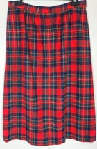 80s Vintage Pendleton Red Plaid Wool Skirt size 10 - £8.78 GBP