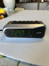 Sharp Digital Dual Alarm Clock LED Large Display Battery Backup Snooze TESTED - $7.66