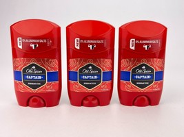 Old Spice Captain Deodorant Solid Stick 50ML Aluminium Free Lot of 3 New... - £18.18 GBP