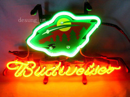 New Minnesota Wild Budweiser Beer Lamp Light Neon Sign 24&quot;x20&quot; - £199.37 GBP