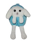 Easter Bunny Rabbit Kids Backpack Plush Moving Ears Zip Up 22&quot; - $29.72