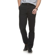 Sonoma Straight Fit Stretch Chino Pants Mens 34x34 Black Flexwear NEW - $28.58