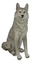 Cries Of The Night Sitting Alpha Grey Direwolf Wolf Home Decor Figurine 6&quot;H - $284.15 MXN