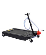 17Gallon Oil Drain Pan Low Profile Dolly w/ Wheel Pump 8&#39; Hose for Car T... - £190.79 GBP