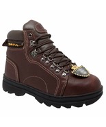 9614 SAFA Brown, Men&#39;s 6&quot; Metatarsal Hiker, Seel Toe Safety Work Boot ◉ - $2,333.29 MXN