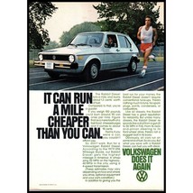 1979 Volkswagen VW Rabbit Diesel Vintage Print Ad Running Jogger Track Wall Art - £8.47 GBP