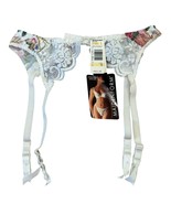 Vintage Maidenform Chantilly Lace Floral Garter Belt Second Skin Satin S... - $33.66 CAD